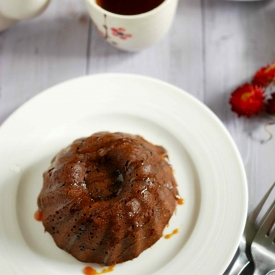 Chocolate Pumpkin Mini Bundt Cakes