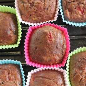 Strawberry Dark Chocolate Muffins