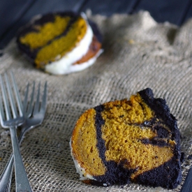 Chocolate Pumpkin Marble Cake