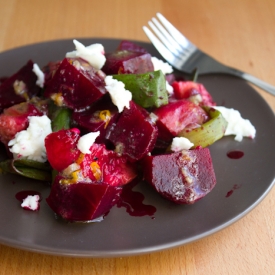 Grilled Beets and Peaches