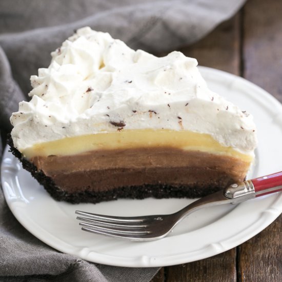 Triple Chocolate Layer Pie