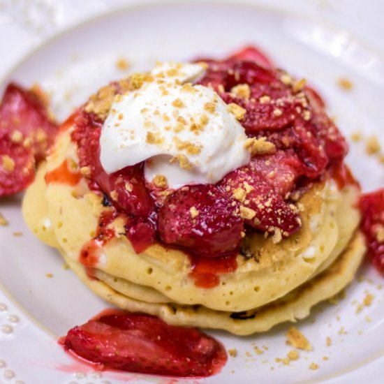 Strawberry Cheesecake Pancakes