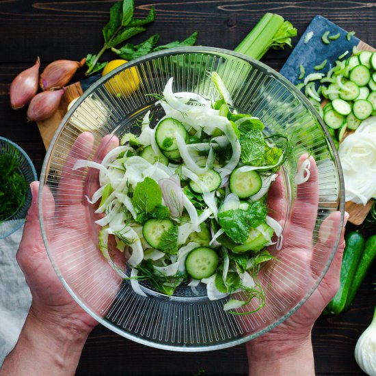 Fennel Cucumber & Celery Slaw